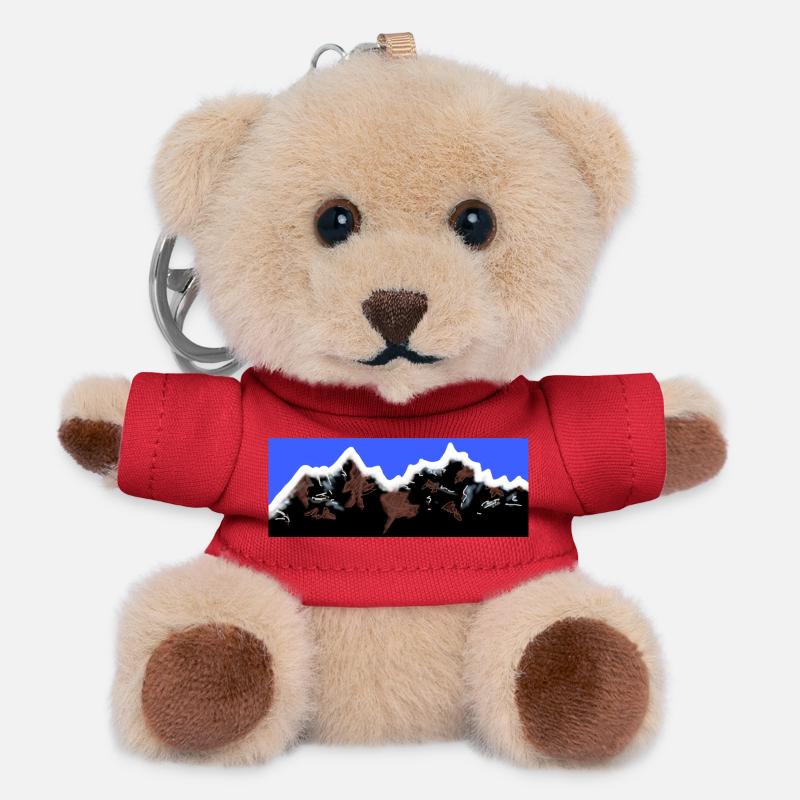 Berge  - Teddy Schlüsselanhänger - Rot