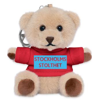 Stockholm Pride Motif Design - Teddy Keyring - red - Front