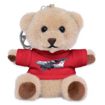 Cargo plane IL-76 - Teddy Keyring - red - Front