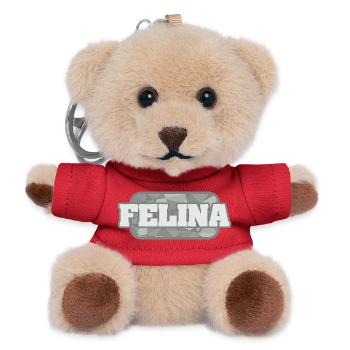 Felina as health - Teddy Keyring - red - Front