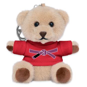 Purplebelt - Purple Belt - Teddy Keyring - red - Front