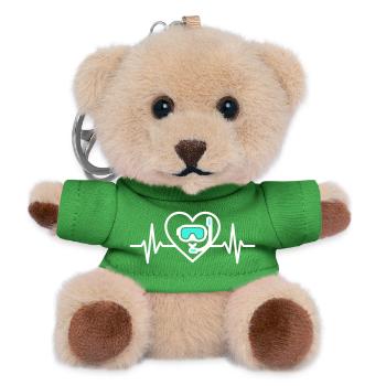 Cœur Plongée – Passion Océan - Teddy Keyring - green - Front
