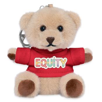 Rainbow Pastel Fairness - Teddy Keyring - red - Front