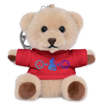 Motif clair de VTT pour chaque jour - Porte-clés ourson - rouge - Devant