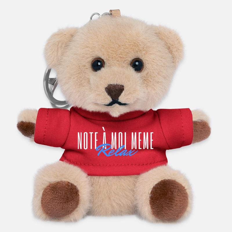 Note to myself Relax - Teddy Keyring - red