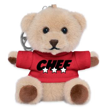 Chef - Kitchen - Cook - Teddy Keyring - red - Front