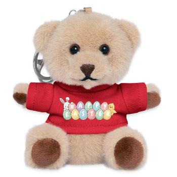 Süßes Osterhasen-Küken und Eier - Teddy Schlüsselanhänger - Rot - Vorne