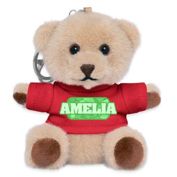 Amelia as organic - Teddy Keyring - red - Front
