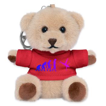 Gift idea for a dance fan with hip-hop dance - Teddy Keyring - red - Front