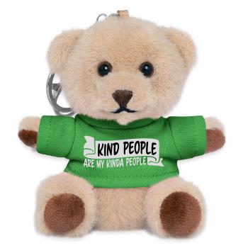 Kind People Are My Kinda People Friendliness - Teddy Keyring - green - Front