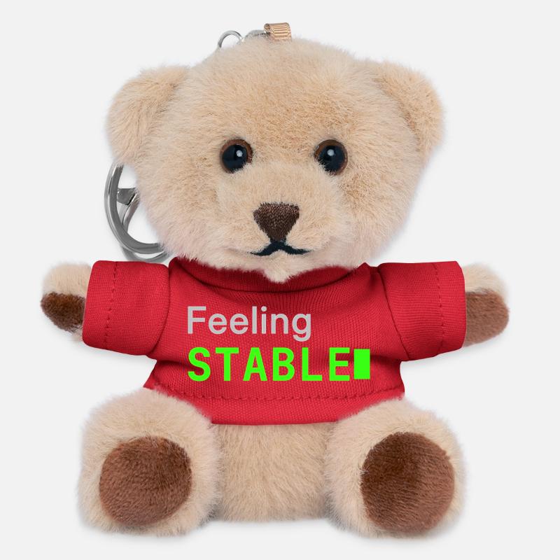 Feeling Stable | Developer mood - Teddy Keyring - red