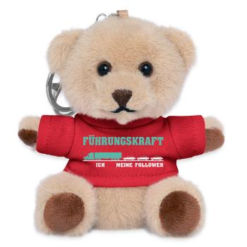 Führungskraft LKW Fahrer Trucker Lustiger Spruch - Teddy Schlüsselanhänger - Rot - Vorne