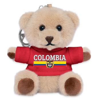 Colombian Flag Colombia Seal - Teddy Keyring - red - Front