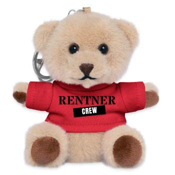 Rentner Crew - Rente Ruhestand Geschenk Team - Teddy Schlüsselanhänger - Rot - Vorne