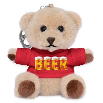 Beer Shirt | Funny Beer Lover Graphic Tee - Teddy Keyring - red - Front