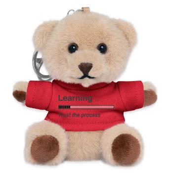 Learning loading bar - Teddy Keyring - red - Front
