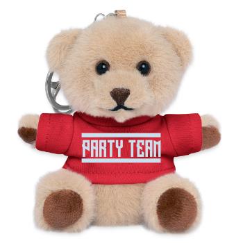 party_team - Teddy Keyring - red - Front