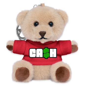 Bargeldsymbol Fettes Dollar-Logo - Teddy Schlüsselanhänger - Rot - Vorne