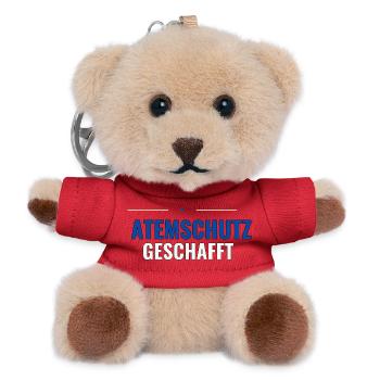 Jugendfeuerwehr Shirt – Atemschutz geschafft - Teddy Schlüsselanhänger - Rot - Vorne