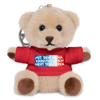 Klimastreifen - Teddy Schlüsselanhänger - Rot - Vorne