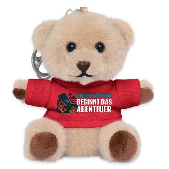 Tauchen Unter Wasser beginnt das Abenteuer. - Teddy Schlüsselanhänger - Rot - Vorne