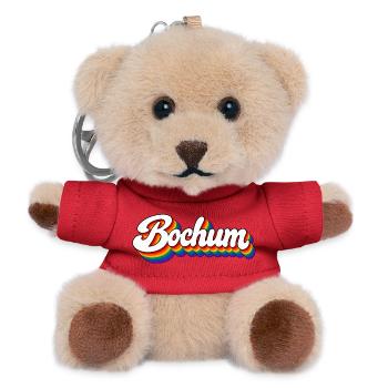 Bochum - Regenbogen - Ruhrpott - Deutschland - Teddy Schlüsselanhänger - Rot - Vorne