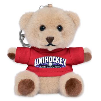 Unihockey NeonLogo Kraftvoll - Teddy Schlüsselanhänger - Rot - Vorne