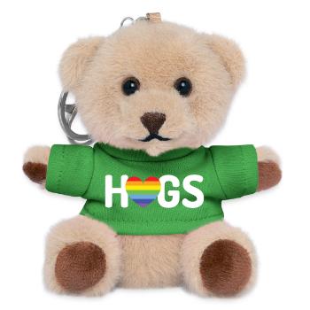 LGBT-Umarmungen - Teddy Schlüsselanhänger - Grün - Vorne