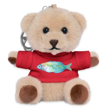 The colorful fish shines in delicate colors - Teddy Keyring - red - Front