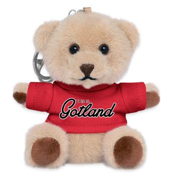 This is Gotland - Teddy Keyring - red - Front