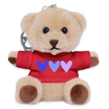 COEUR. COUPLE. JUST MARRIED. EVJF. SAINT VALENTIN. - Porte-clés ourson - rouge - Devant