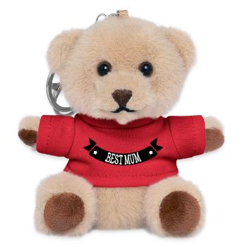 Best Mom - Mother's Day - Teddy Keyring - red - Front