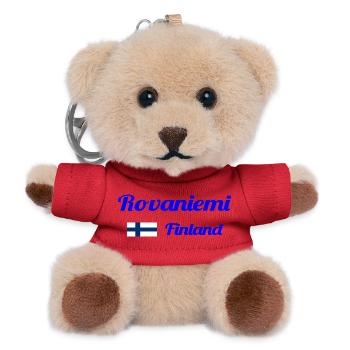 Rovaniemi Finnland - Stylische Drucke - Teddy Schlüsselanhänger - Rot - Vorne
