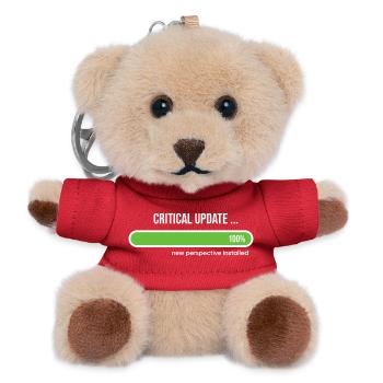 Critical Update New Perspective Installed - Teddy Keyring - red - Front
