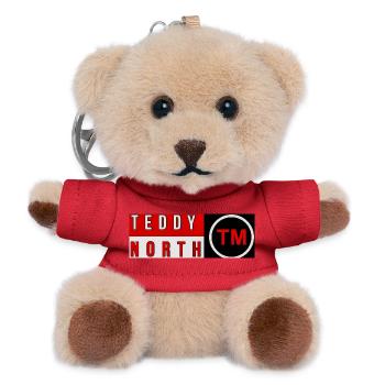 Logo de la marque Teddy North - Porte-clés ourson - rouge - Devant