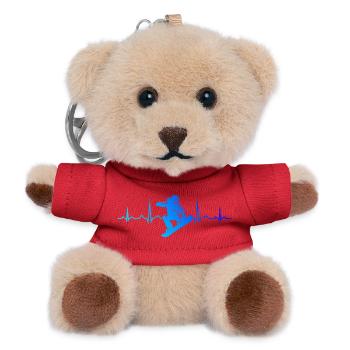 Illustrations de snowboard pour votre tenue - Porte-clés ourson - rouge - Devant