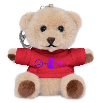 Motocross motif for real enthusiasts - Teddy Keyring - red - Front