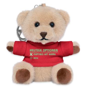 First name hanna - Teddy Keyring - red - Front