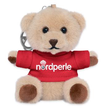 Nordperle Hamburg Nordsee Ostsee Norddeutsch Deern - Teddy Schlüsselanhänger - Rot - Vorne