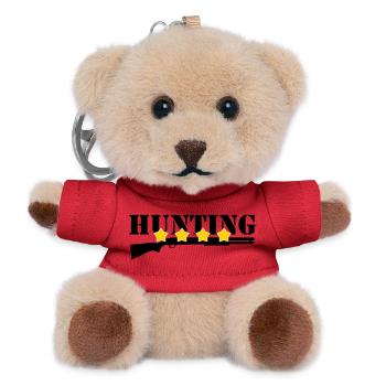 Jagd – Jäger - Teddy Schlüsselanhänger - Rot - Vorne