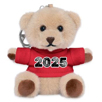 Jahr 2025 - Teddy Schlüsselanhänger - Rot - Vorne