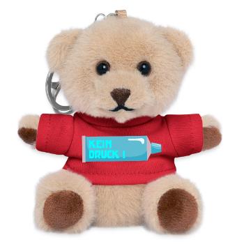 STRESS KEIN DRUCK - Teddy Schlüsselanhänger - Rot - Vorne