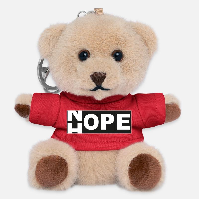 Hope Nope - Teddy Keyring - red