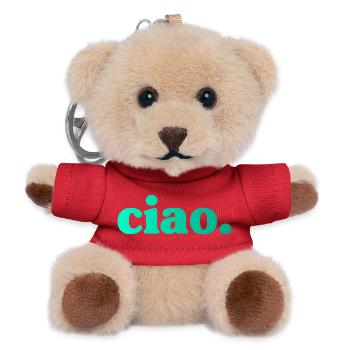 Itallien Ciao Spruch - Teddy Schlüsselanhänger - Rot - Vorne