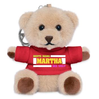 Muttertag Martha - Teddy Schlüsselanhänger - Rot - Vorne