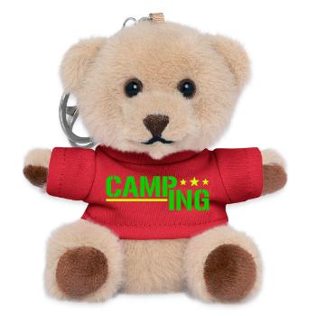 Camping - Teddy Keyring - red - Front