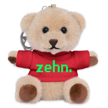 10. Geburtstag Zehn  - Teddy Schlüsselanhänger - Rot - Vorne