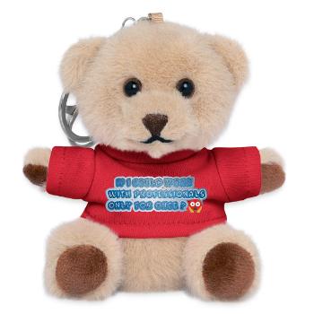 If_I_could_1 - Teddy Keyring - red - Front