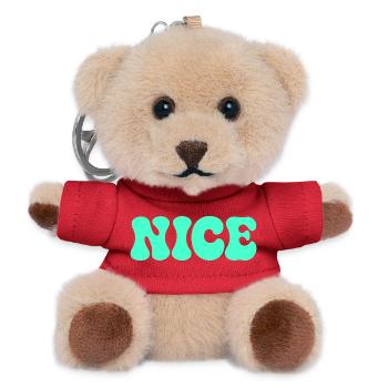 SCHÖNE türkisfarbene Pop-Blasen - Teddy Schlüsselanhänger - Rot - Vorne