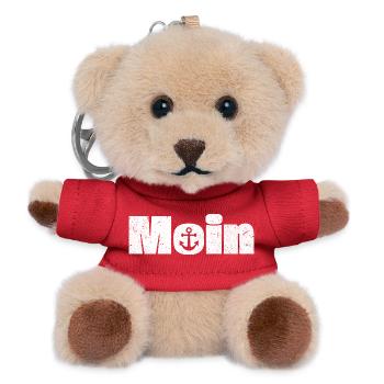 Moin mit Anker Design - Teddy Schlüsselanhänger - Rot - Vorne
